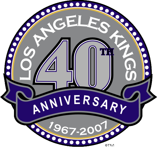 Los Angeles Kings 2007 Anniversary Logo iron on transfers for clothing